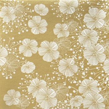 Paviot Vliesservietten Perce Neige, weiß mit Schneeglöckchen bedruckt, gold,